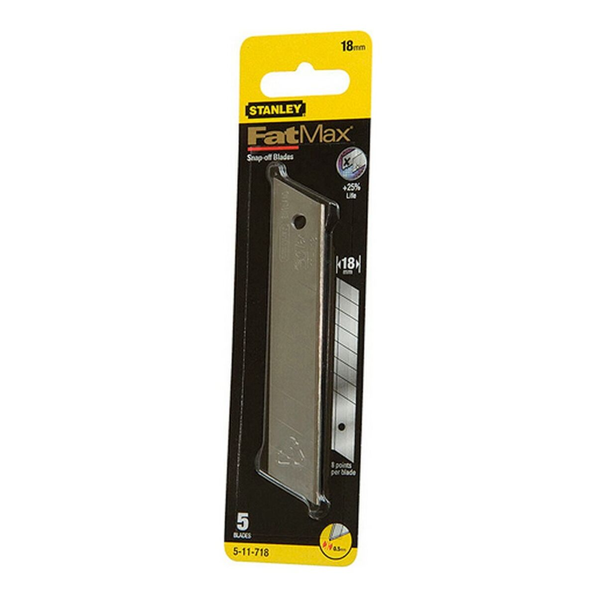 Lâmina de Corte Stanley 18 mm 5 Unidades